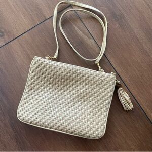 Woven Fun vintage bag - metallic with tassel